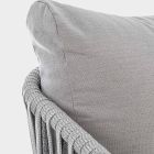 Homemotion - Rubio 3-zits design buitenbank in wit en grijs Viadurini