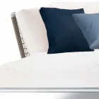 Moderne design buitenhoekbank in duifgrijze of witte stof - Ontario3 Viadurini