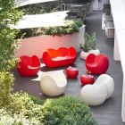 Kleurrijke rockende bank Slide Blossy modern ontwerp gemaakt in Italië Viadurini