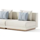 Modulaire buitenbank van gestoffeerde stof Made in Italy - Rubik Viadurini