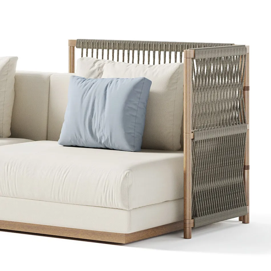 Modulaire buitenbank in stof Made in Italy - Rubik Viadurini