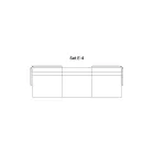 Modulaire buitenbank in stof Made in Italy - Rubik Viadurini