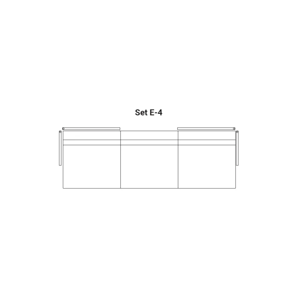 Modulaire buitenbank in stof Made in Italy - Rubik Viadurini