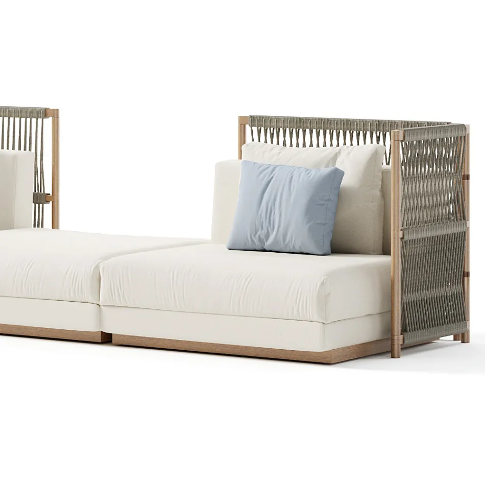 Modulaire tuinbank in stof Made in Italy - Rubik Viadurini