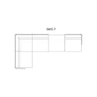 Modulaire tuinbank in stof Made in Italy - Rubik Viadurini