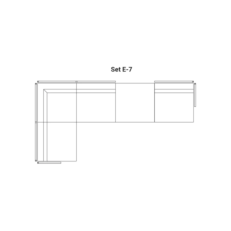 Modulaire tuinbank in stof Made in Italy - Rubik Viadurini