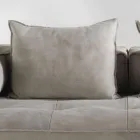 Sofa modern design Cardo, lederen bekleding Viadurini