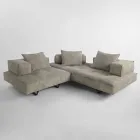 Sofa modern design Cardo, lederen bekleding Viadurini