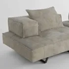 Sofa modern design Cardo, lederen bekleding Viadurini