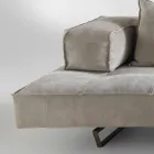 Sofa modern design Cardo, lederen bekleding Viadurini