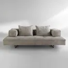 Sofa modern design Cardo, lederen bekleding Viadurini