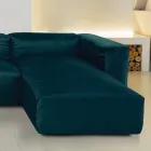 Bank met binnenschiereiland in geëxpandeerd polyurethaan - Buffo Viadurini