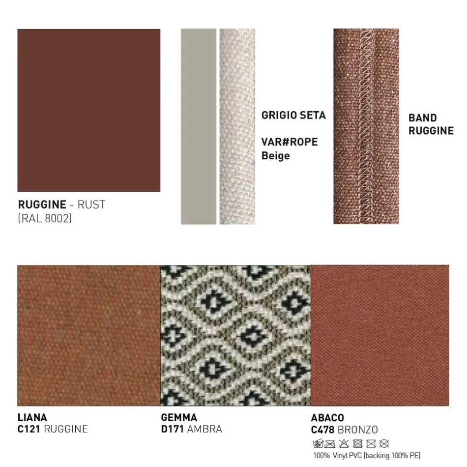 3-zits buitenbank met kussens Made in Italy - Emmacross by Varaschin Viadurini