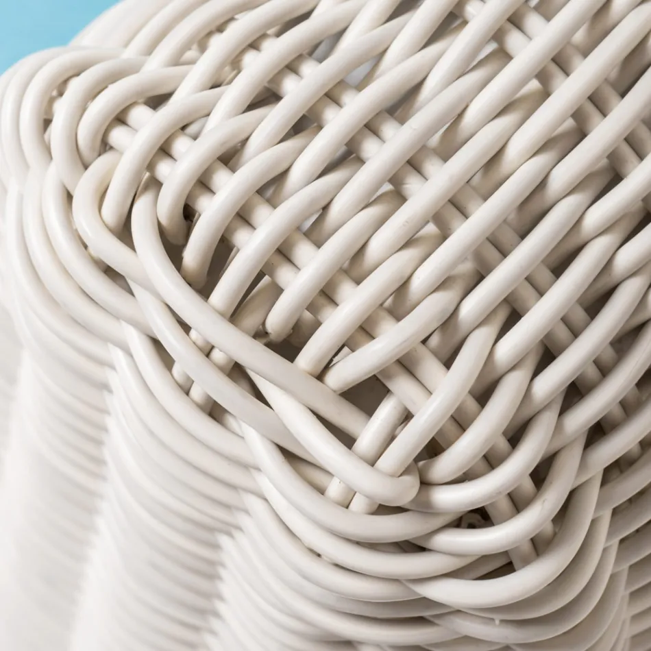 3-zits buitenbank van geweven polyrotan - Charlie Viadurini