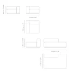 Modulaire buitenbank in multiplex gemaakt in Italië - Bahias Viadurini