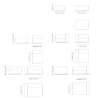 Modulaire buitenbank van waterafstotende stof Made in Italy - Bahias Viadurini