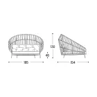 Buitenbank met kussens inbegrepen Gemaakt in Italië - Emmacross door Varaschin Viadurini