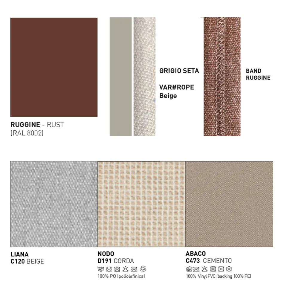 Buitenbank met kussens inbegrepen Gemaakt in Italië - Emmacross door Varaschin Viadurini