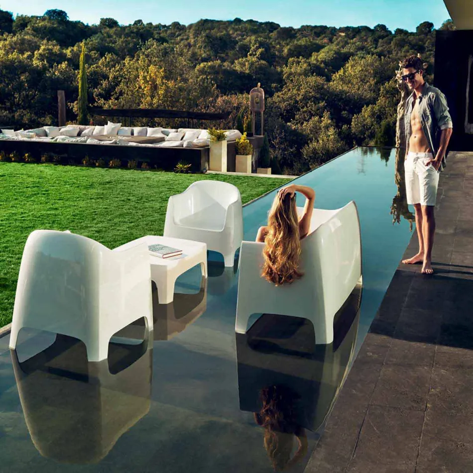 Modern design outdoor sofa Solid van Vondom in polypropyleen Viadurini