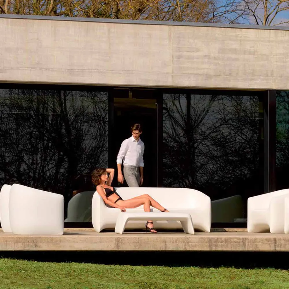 Design buitenbank in Blow by Vondom polyethyleenhars Viadurini
