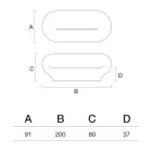 Polyethyleen buitenbank verkrijgbaar in diverse kleuren - inclusief handdoek Viadurini