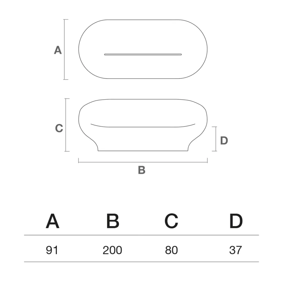 Polyethyleen buitenbank verkrijgbaar in diverse kleuren - inclusief handdoek Viadurini