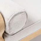 Sofa voor buiten van teak en geweven polyethyleen - Jhon Viadurini