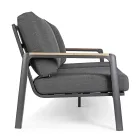 Buitenbank in stof met aluminium structuur, Homemotion - Cara Viadurini