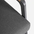 Buitenbank in stof met aluminium structuur, Homemotion - Cara Viadurini