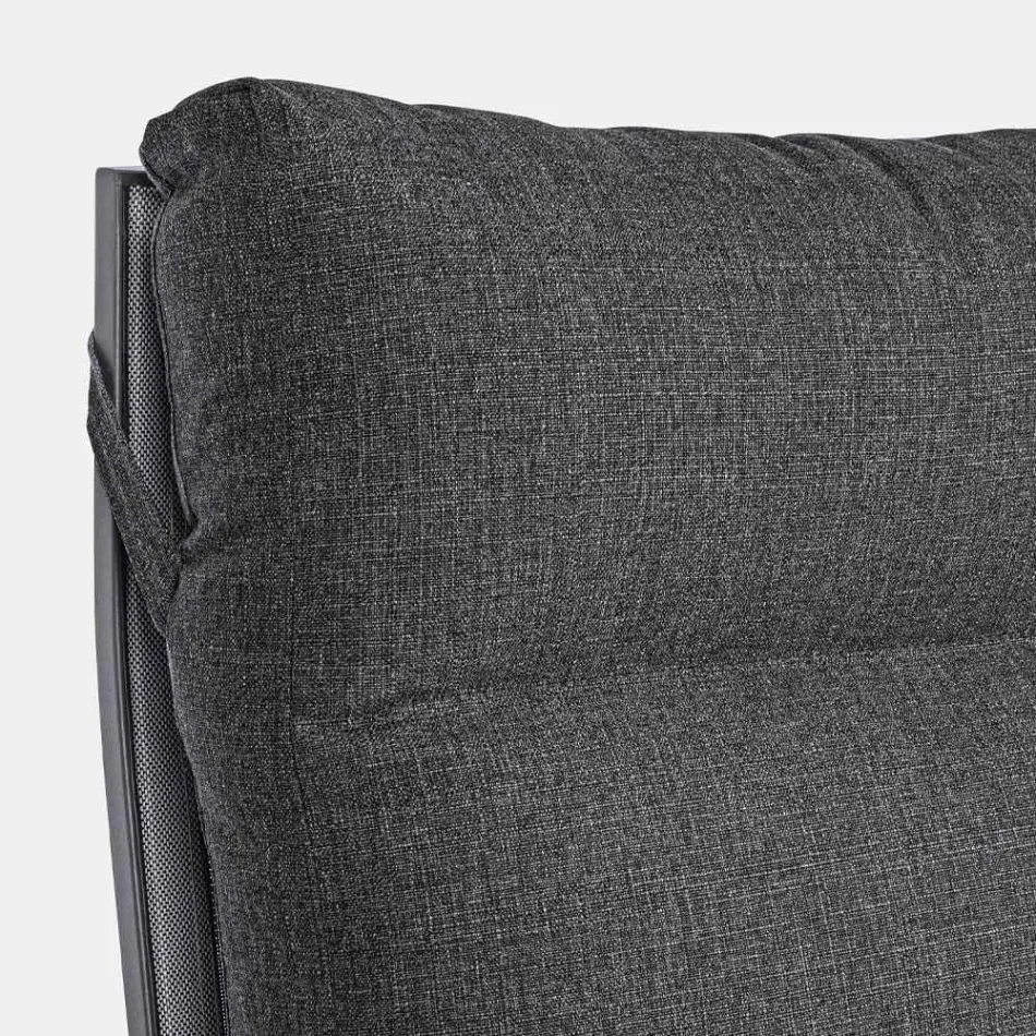 Buitenbank van stof en aluminium met verstelbare rugleuning - Nathy Viadurini