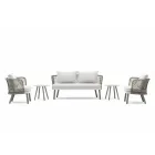 Moderne Varaschin Emma outdoor sofa in stof en metaal Viadurini