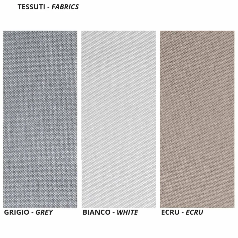 3-zits tuinbankkussens inbegrepen in staal Made in Italy - Brienne Viadurini