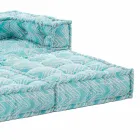 Etnische tweezits tuinbank in waterafstotende stof - Shamo Viadurini