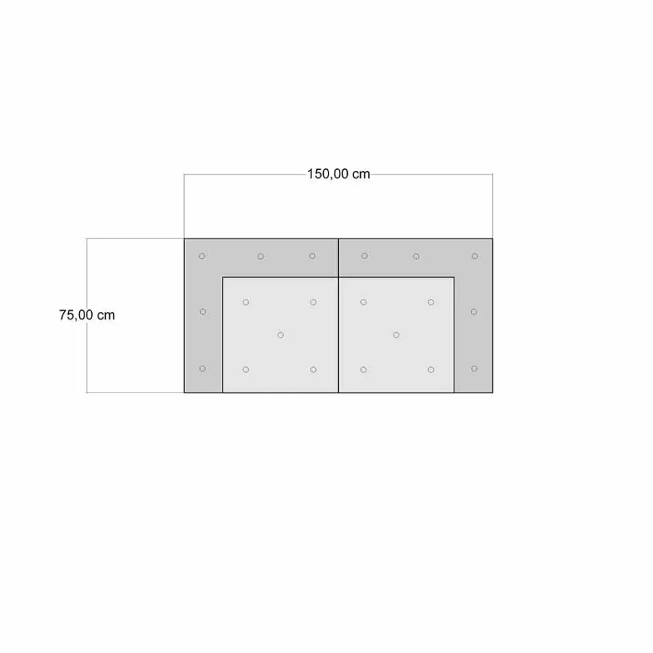 Tweezitsbank in etnische tuin van waterafstotende stof - Shamo Viadurini