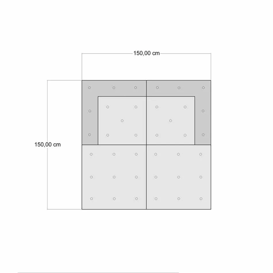 Tweezitsbank in etnische tuin van waterafstotende stof - Shamo Viadurini