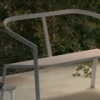 Tuinbank met aluminium onderstel en zitting van textiel Made in Italy - Maureen Viadurini