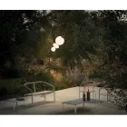 Tuinbank met aluminium onderstel en zitting van textiel Made in Italy - Maureen Viadurini