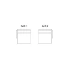 Modulaire tuinbank met lage houten structuur Made in Italy - Rubik Viadurini