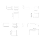 Modulaire tuinbank in multiplex gemaakt in Italië - Bahias Viadurini