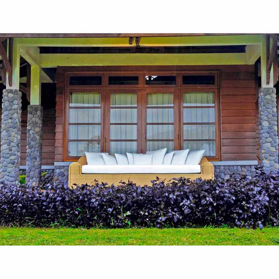 Garden sofa door het grote handgeweven Cooper Viadurini