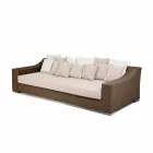 Sofa met de hand geweven tuin Joe Coffee polyethyleen Viadurini