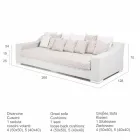 Sofa met de hand geweven tuin Joe Coffee polyethyleen Viadurini