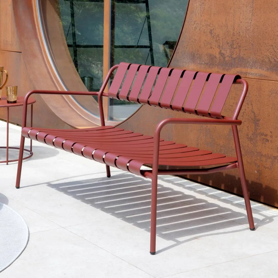 Tuinbank volledig gemaakt van aluminium - Prachtig Viadurini