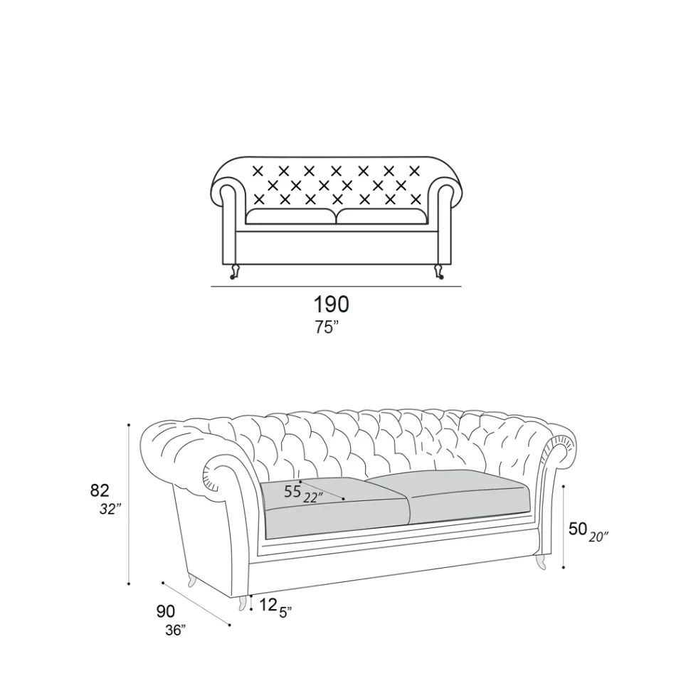Binnenbank met houten poten en metalen wielen Made in Italy - Giocoso Viadurini