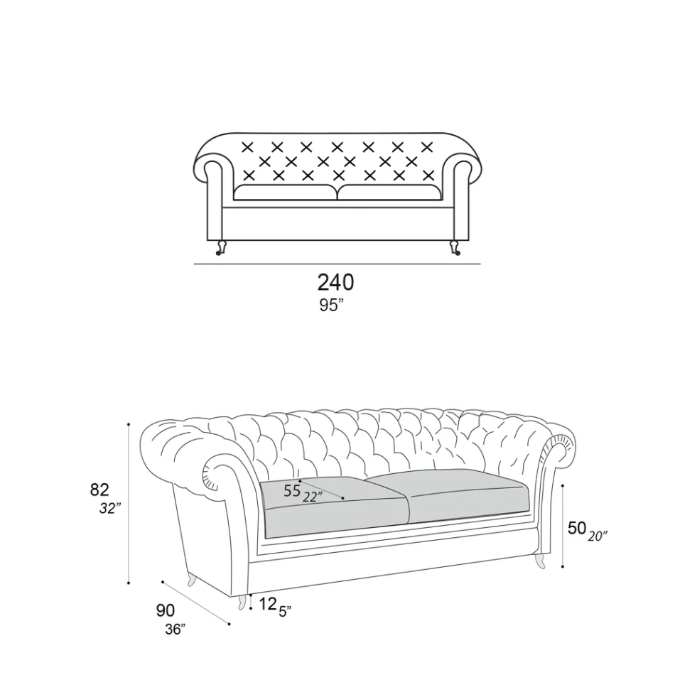 Binnenbank met houten poten en metalen wielen Made in Italy - Giocoso Viadurini