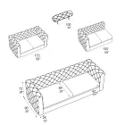 Woonkamerbank met verstelbare hoofdsteun Made in Italy - Unleashed Viadurini