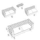 Woonkamerbank met verstelbare hoofdsteun Made in Italy - Unleashed Viadurini