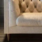 Woonkamerbank met houten structuur en poten Made in Italy - Comico Viadurini