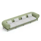 4-zits woonkamerbank in polyethyleen in verschillende kleuren - Orbis Viadurini