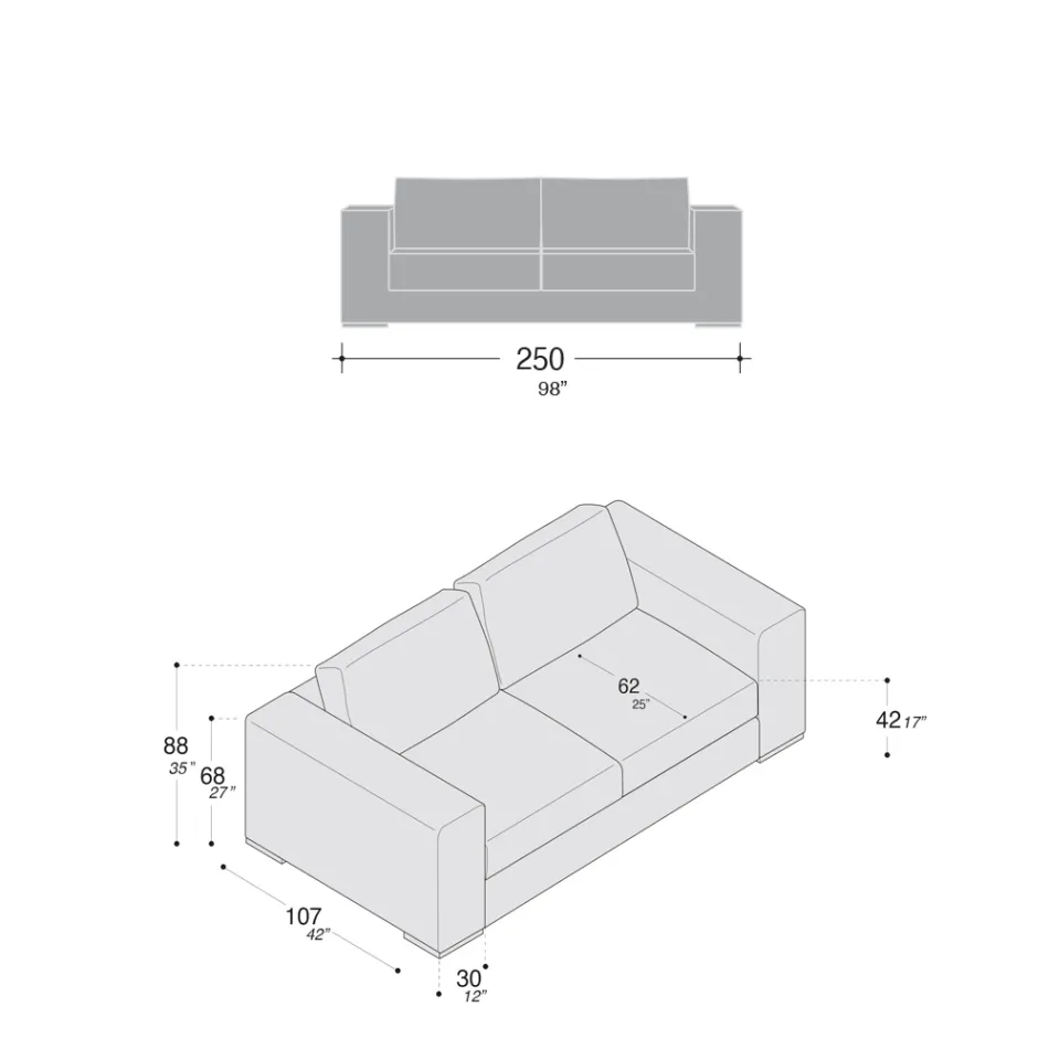 Woonkamerbank van hout, polyurethaan en metaal, gemaakt in Italië - sprankelend Viadurini